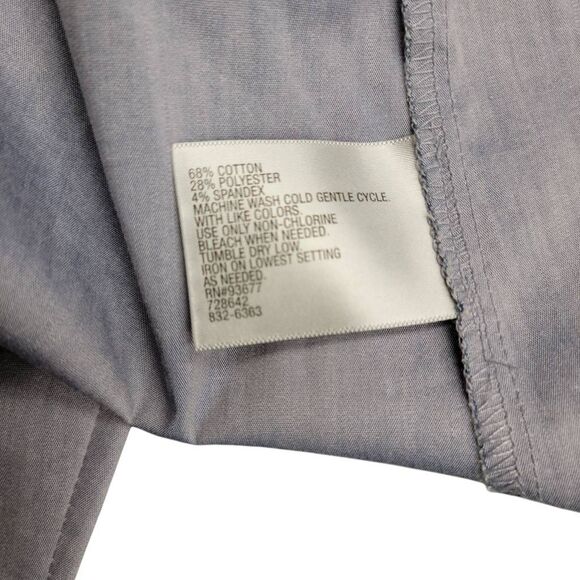 Worthington Lavender Blue Snap Buttons Long Sleeve Shirt on Sale 5 for $25 - Picture 7 of 8